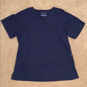 Navy Blue Scrub Top